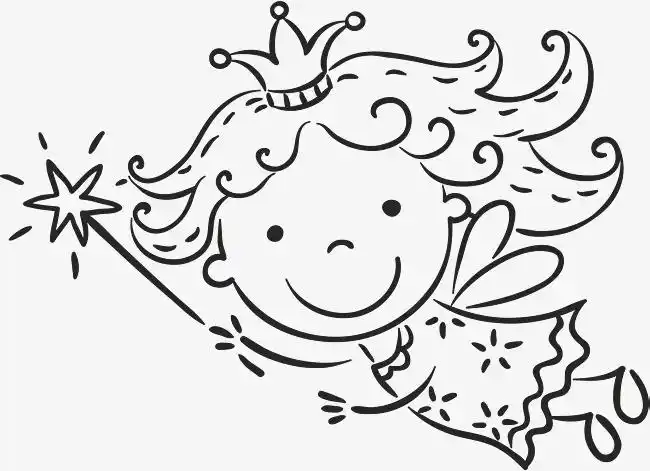 卡通手绘可爱爱心小天使粉色小牛