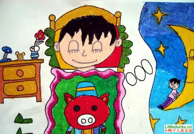 儿童绘画作品春天的梦