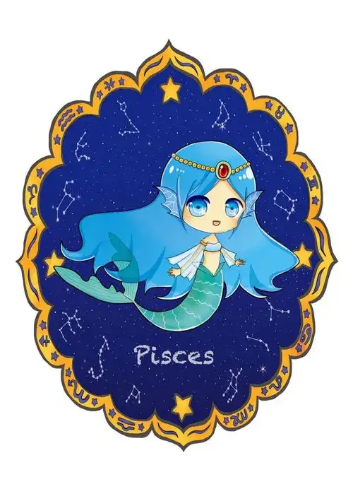 十二星座图片萌图 - 双鱼座