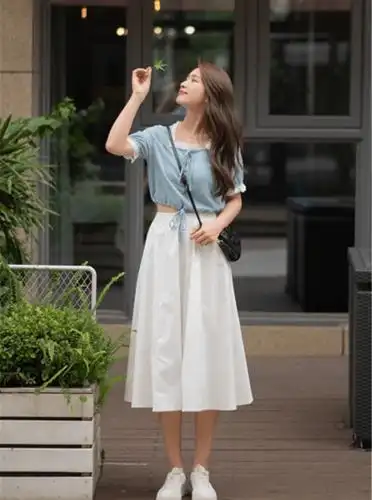 建议小个子女生:夏天的裙子"买长不买短"_长裙