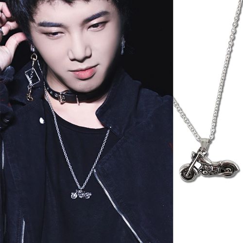 华晨宇花花明星同款摩托车项链火音乐节男女毛衣挂坠choker锁骨链优惠