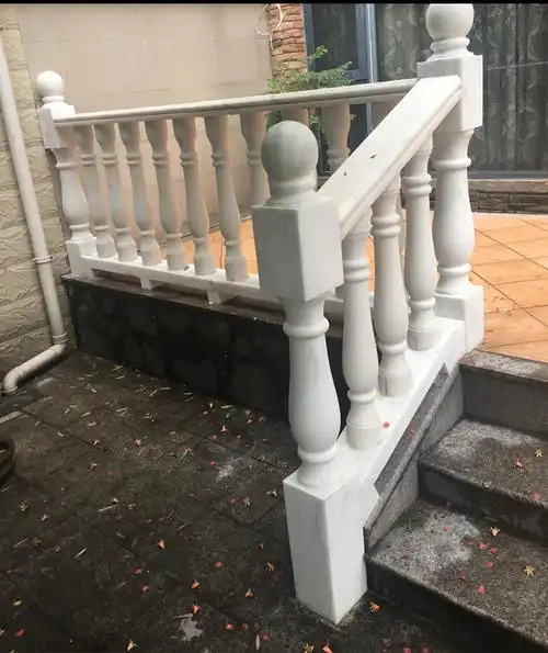 天然大理石楼梯扶手护栏阳台汉白玉罗马柱栏杆露台石雕石柱子围栏总高