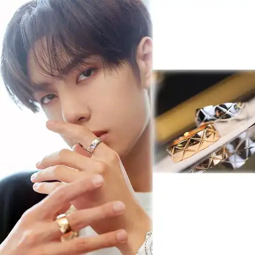 帝福纯银饰品的优惠券大全—王一博明星同款925纯银光面菱格菱纹戒指