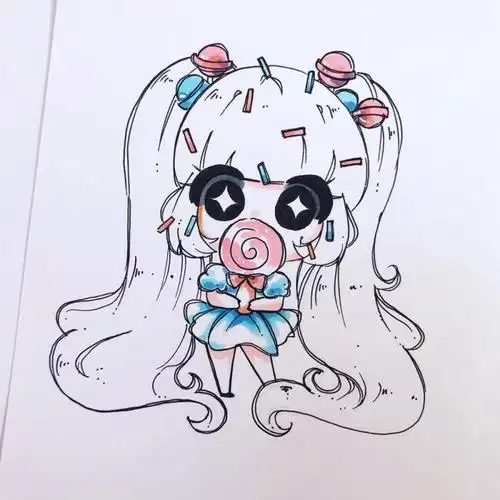 简单易学的q版动漫人物,只需要一支笔就能画出来,初学者必备