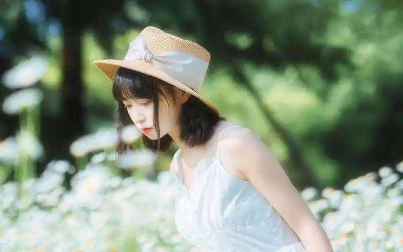 小清新森系美女白嫩肌肤甜美田园风写真,高清壁纸图片,清纯美女-回车