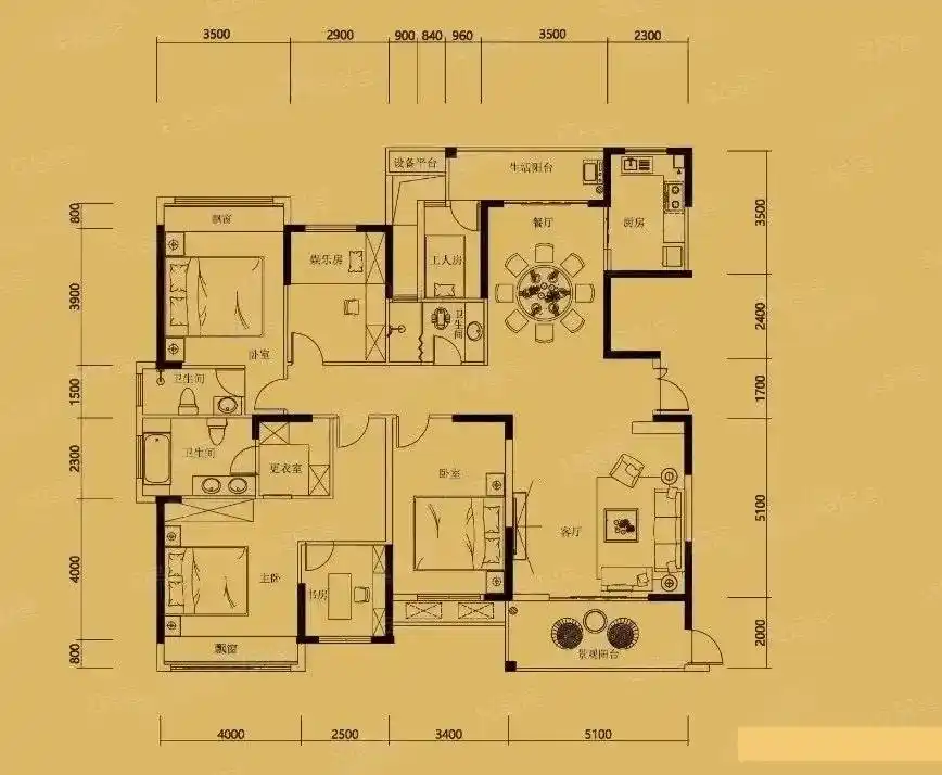一步到位的200平米大户型,优雅又实用