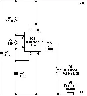 节能led手电筒电路图