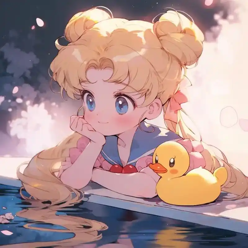 少女心爆棚93美少女跟小黄鸭 甜妹头像.#一起换头像 #该换 - 抖音