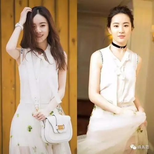 赵丽颖vs倪妮,撞衫delpozo