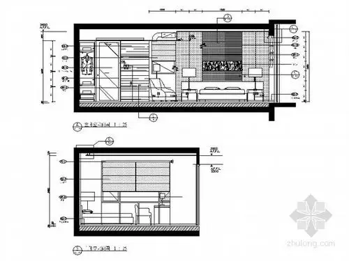 分享现代主卧室立面图资料下载