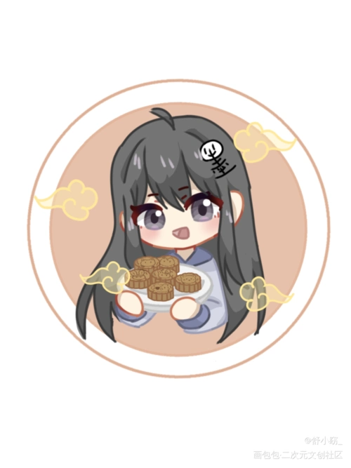 中秋?_墨香铜臭指绘q版绘画作品