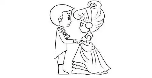 彩色公主和王子简笔画教程画法简单又漂亮公主和王子简笔画怎么画