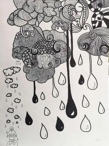 初一二期中美术作业展