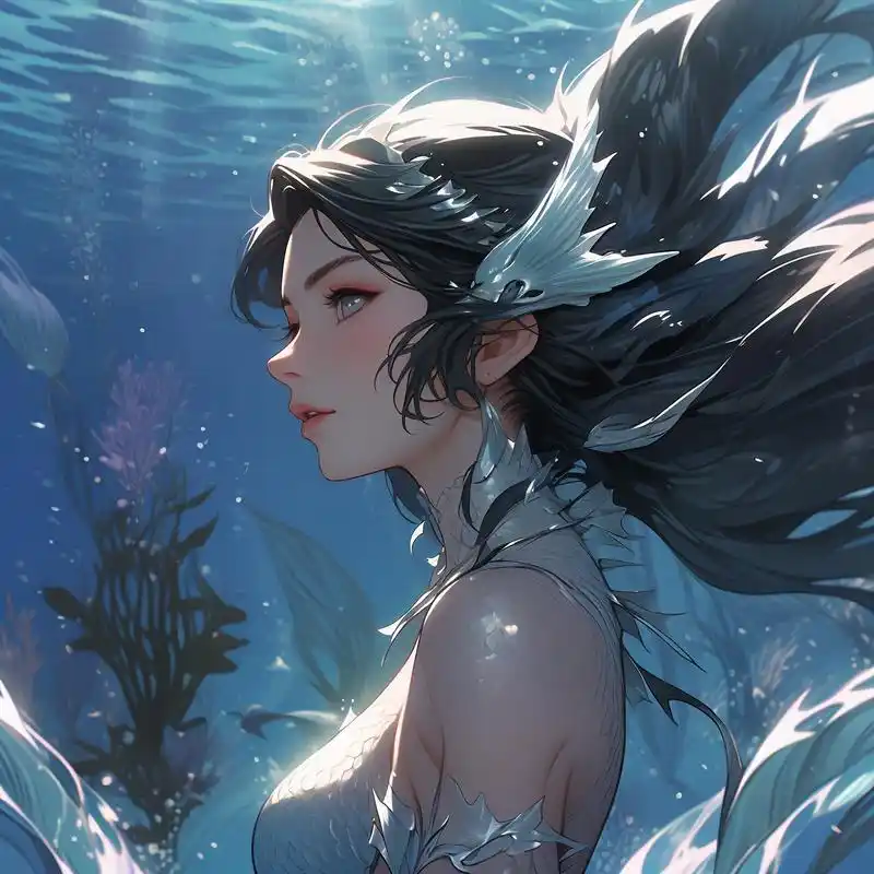 0469♀15深海中的美人鱼头像95 探索深海的神秘,与美人鱼相遇