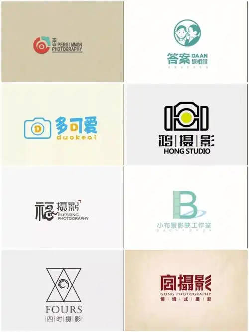 拍照摄影元素工作室logo设计