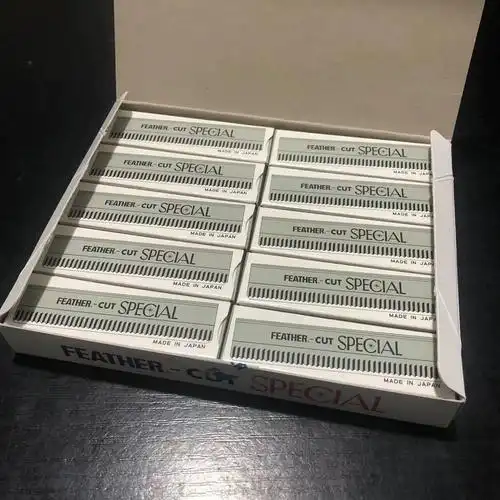 进口日本feather羽毛牌超级h白金修眉刀片纹绣化妆影楼不锈钢眉刀