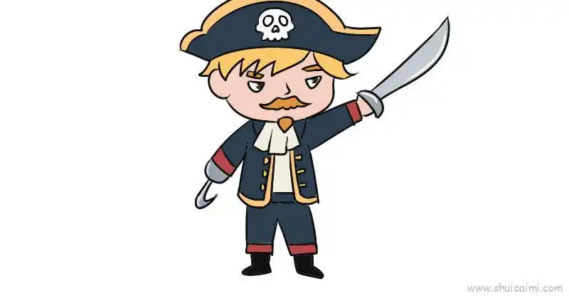 海盗船长儿童画怎么画海盗船长简笔画简单