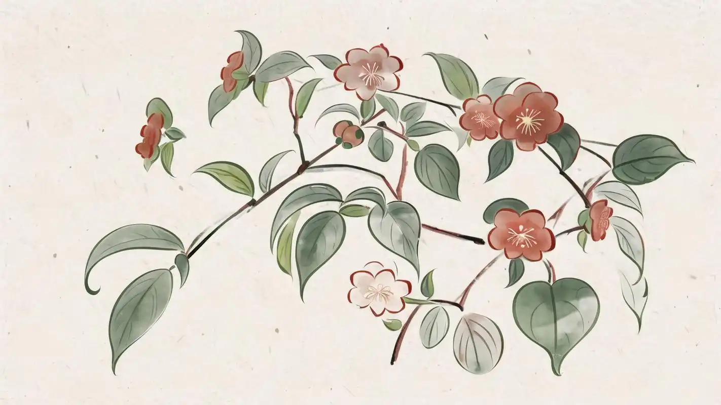 ins风日系山茶花壁纸94