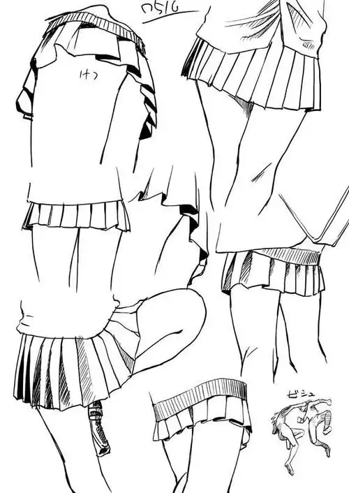 漫画手绘教程 人物 裙子