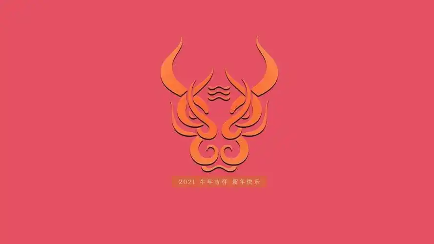 2021牛年吉祥简约风背景图,高清壁纸图片,矢量图-回车桌面