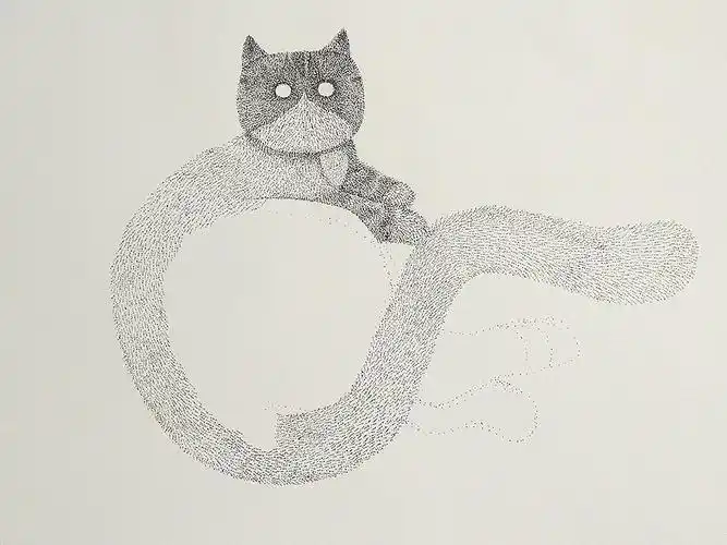 点影画——喵星人|纯艺术|绘画|envision - 原创作品 - 站酷 (zcool)