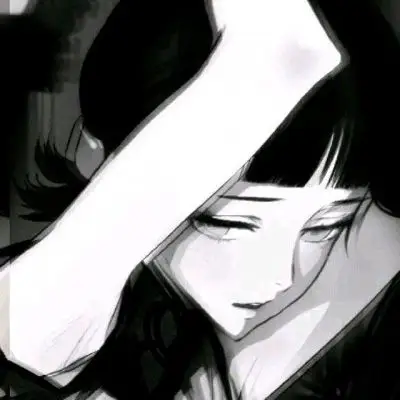 黑暗系丧女头动漫 二次元黑暗病娇系冷血女生头像