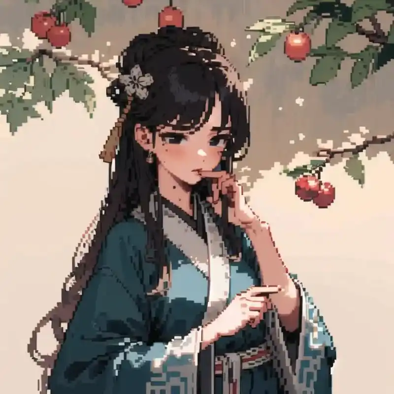 明代风格 #古风 #ai二次元 #像素画 #女生头像 - 抖音