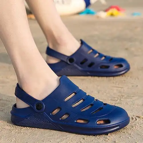 凡世界男士凉鞋时尚简约户外休闲沙滩鞋舒适轻便透气洞洞鞋