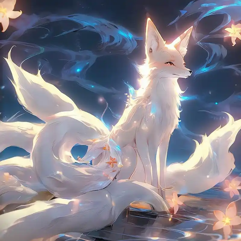 九尾狐#ai绘画# #神话# #山海经