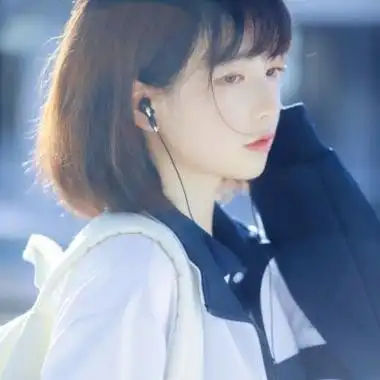 清纯美女侧面头像图片