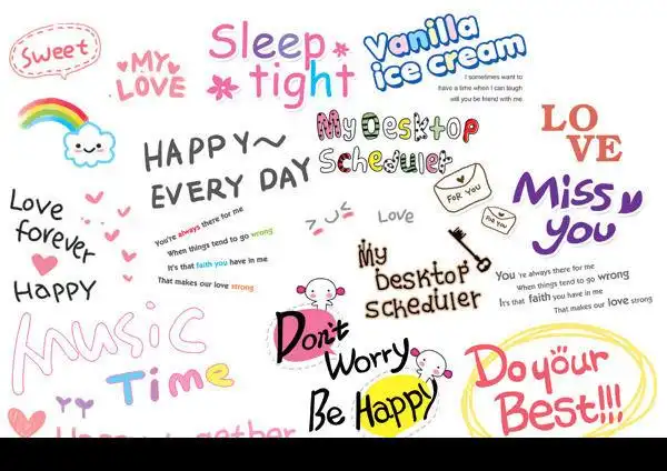 可爱英文卡通字体