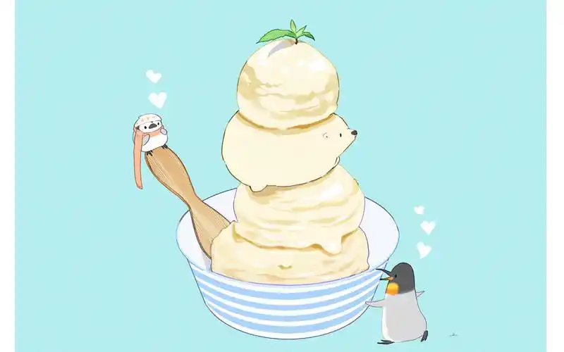 萌系治愈卡通插画桌面壁纸