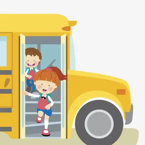 关键词 : 下校车,背书包的学生,背书包,男孩,女孩,可爱卡通,小孩背