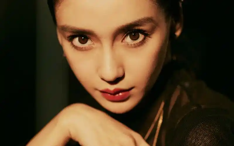 angelababy复古黑纱长裙性感图片桌面壁纸