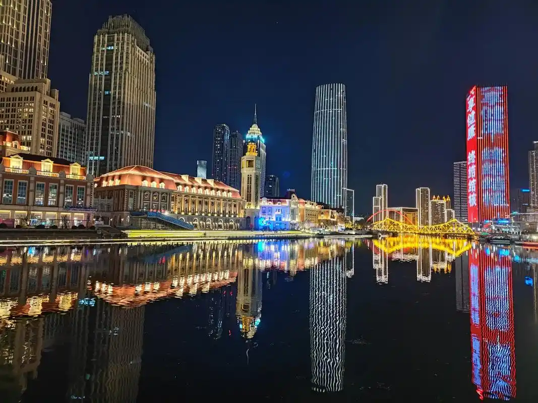 天津海河夜景图片欣赏#城市的夜晚  - 抖音