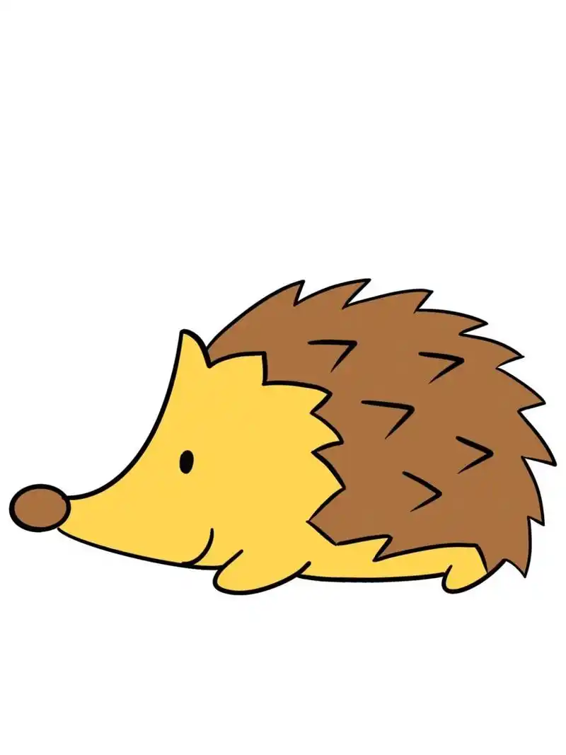 简笔画教程分享 小刺猬