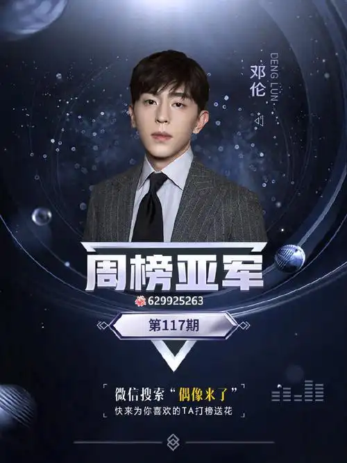 恭喜#邓伦#在#偶像来了#微信小程序中获得第117期周亚军!