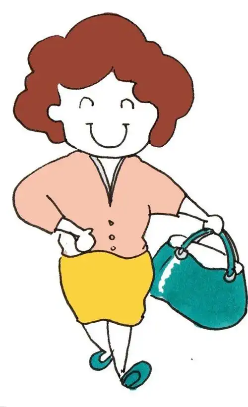 卡通人物手绘画我们这一家(4)