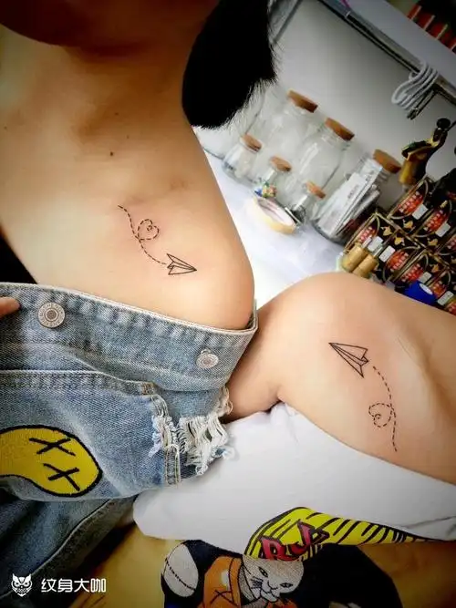 闺蜜纹身_纹身图案手稿图片_大木头的纹身作品集