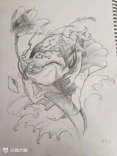 金蟾_纹身图案手稿图片_雕义刺青_欢的纹身作品集