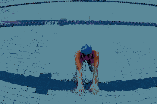 动图示范自由泳直臂划水教学