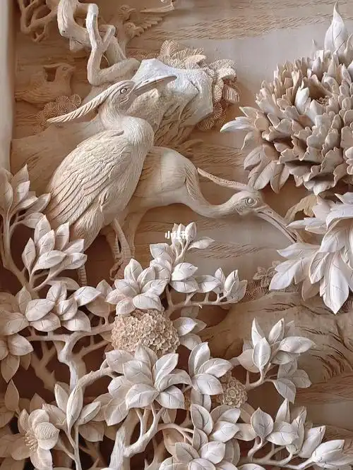 百鸟朝凤木雕背景细节决定品质纯手工雕刻