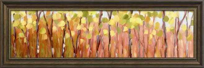 卡农酒店配画 美式横向长条幅有框画 客厅卧室床头挂画欧美画芯-tmall