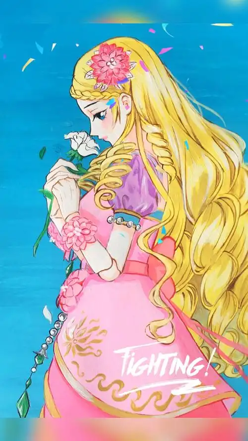 画画原来如此简单你们都喜欢爸爸画的灵公主对吗