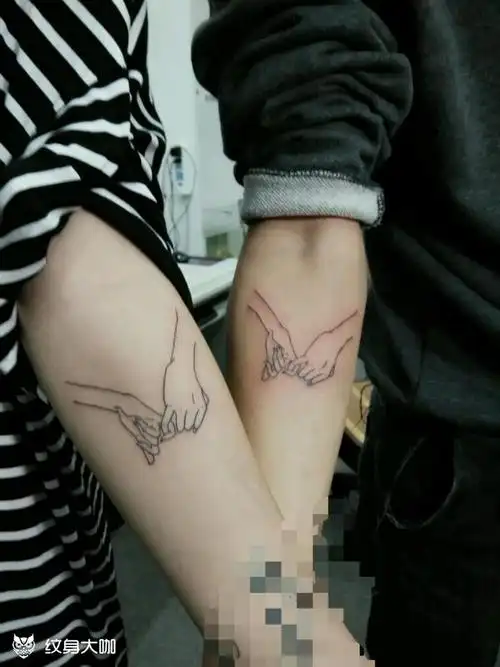 小情侣纹身_纹身图案手稿图片_花木的纹身作品集