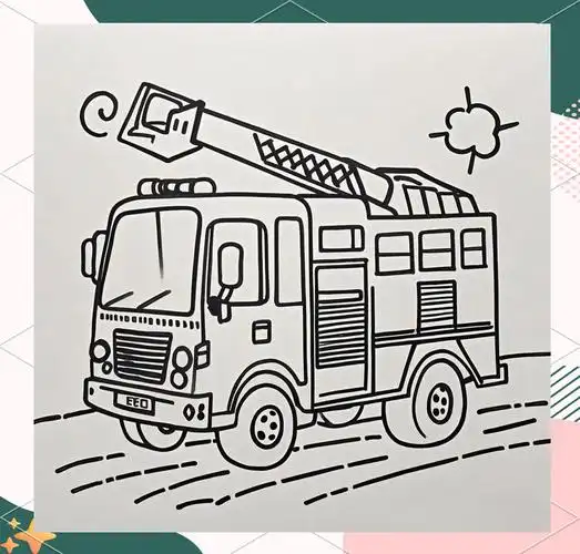 消防车简笔画绘制技巧与示例