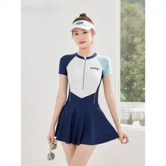 浪莎langsha炎夏精选泳衣女款保守泡温泉连体游泳衣专业遮肚显瘦泳装