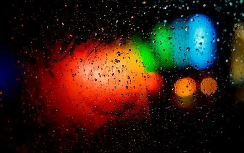 唯美窗外雨滴高清壁纸_下雨天的孤独