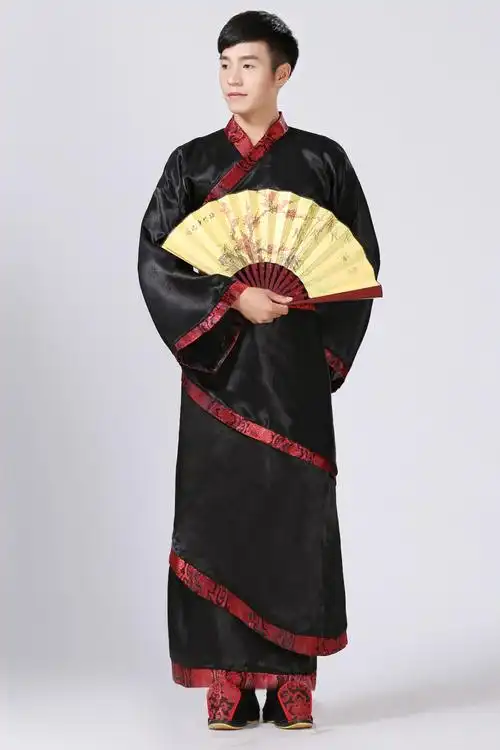 新款古装服装男汉服男士曲裾臣子官服汉朝大臣书生汉服直裾深衣