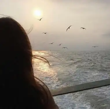 面向阳光背影女生头像